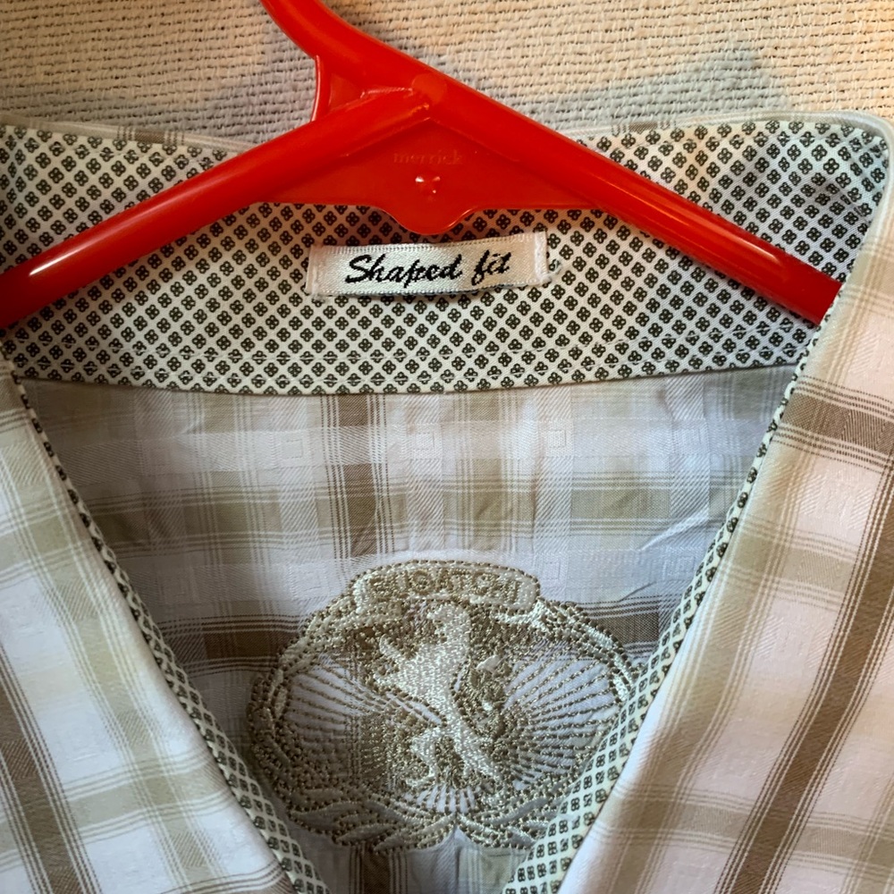 Bugatchi Brown Checkered Gingham Button Down - image 6